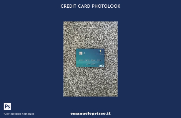 modello frontale photolook per carta di debito visto Gabon BGFI Bank stile verif